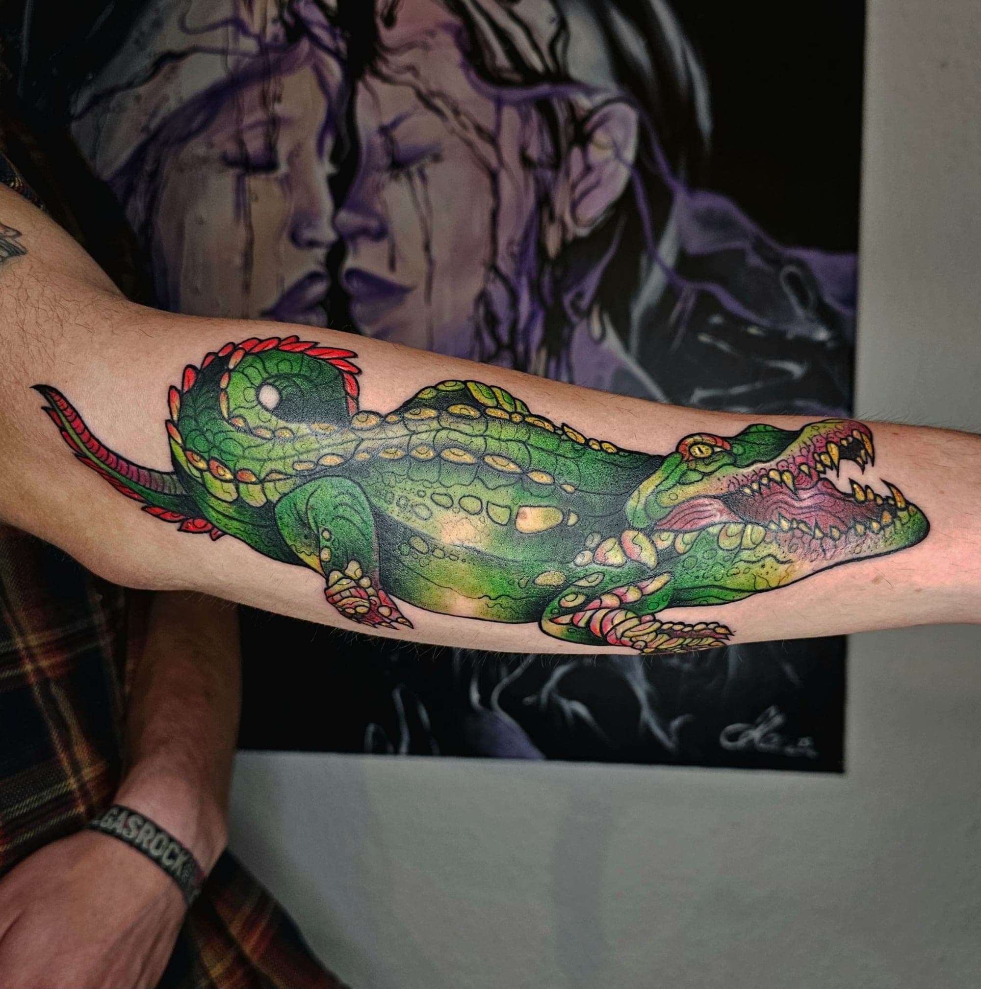 Krokodile – Color, Neotraditional von Maya, Atelier Noir nu Köln